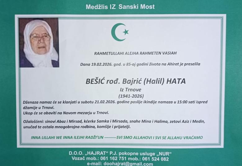 Be&scaron;ić rođ. Bajrić (Halil) Hata