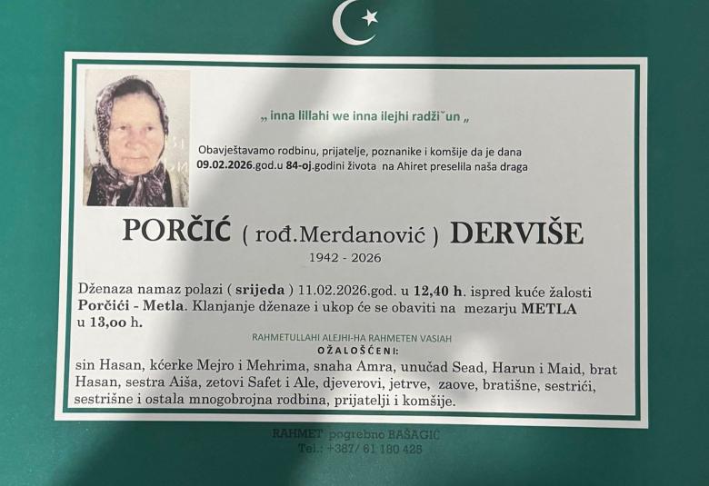 Porčić (rođ. Merdanović) Dervi&scaron;e