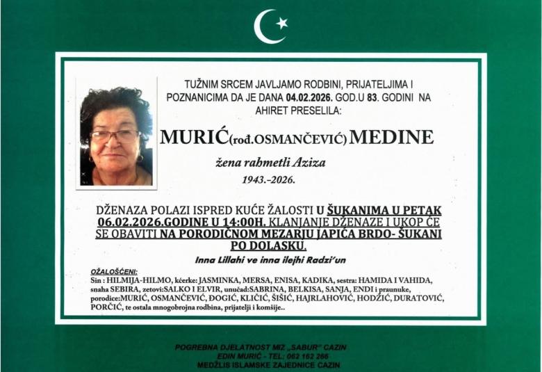 Murić (rođ. Osmančević) Medine