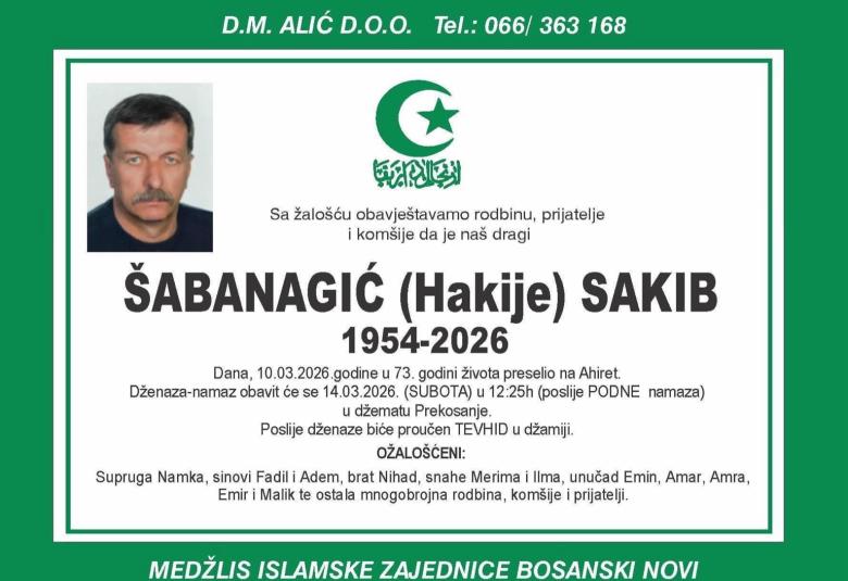 &Scaron;abanagić (Hakije) Sakib