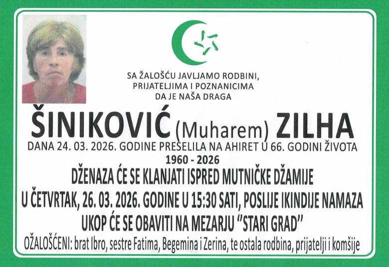 &Scaron;iniković (Muharem) Zilha