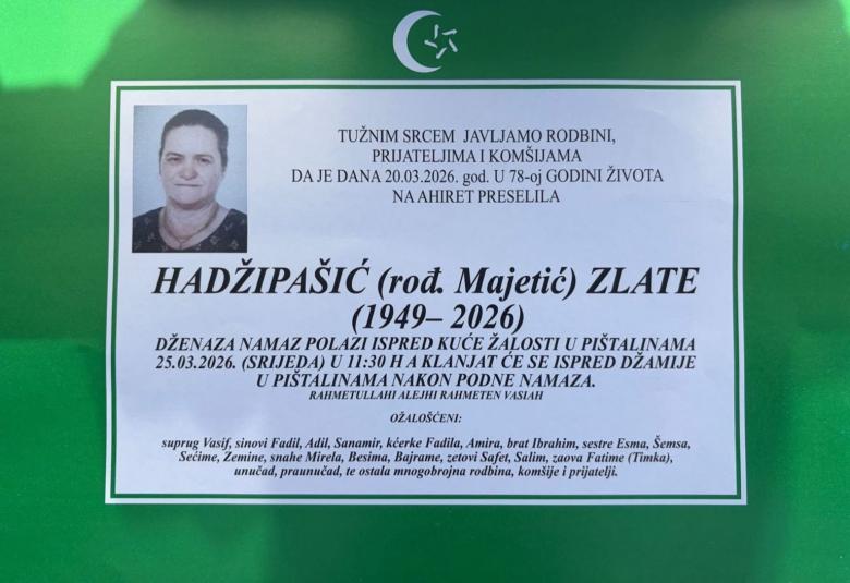 Hadžipa&scaron;ić (rođ. Majetić) Zlate