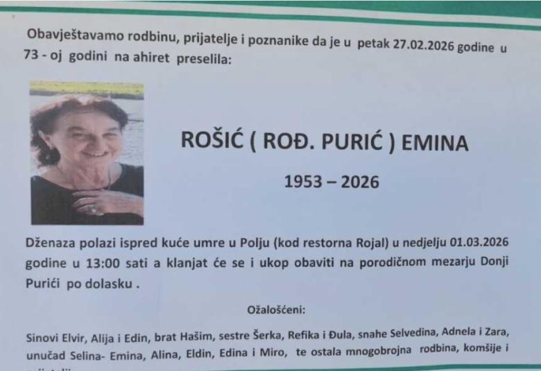 Ro&scaron;ić (rođ. Purić) Emina