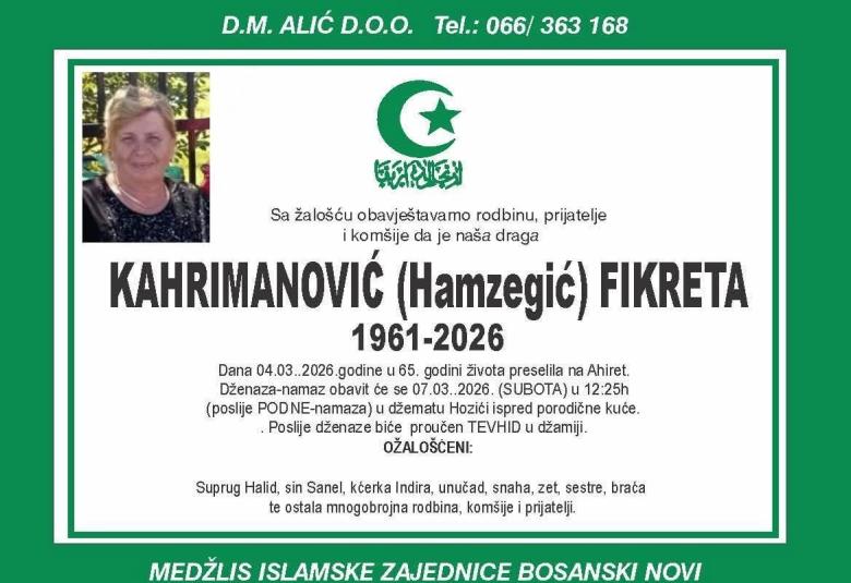 Kahrimanović (Hamzećgić) Fikreta