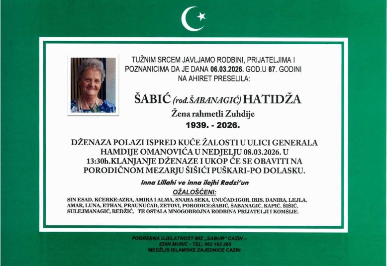 &Scaron;abić (rođ. &Scaron;abanagić) Hatidja