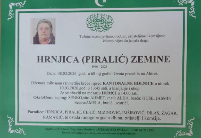 Hrnjica (Piralić) Zemine
