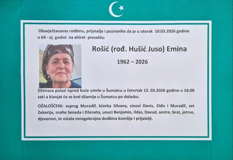 Ro&scaron;ić (rođ. Hu&scaron;ić Juso) Emina