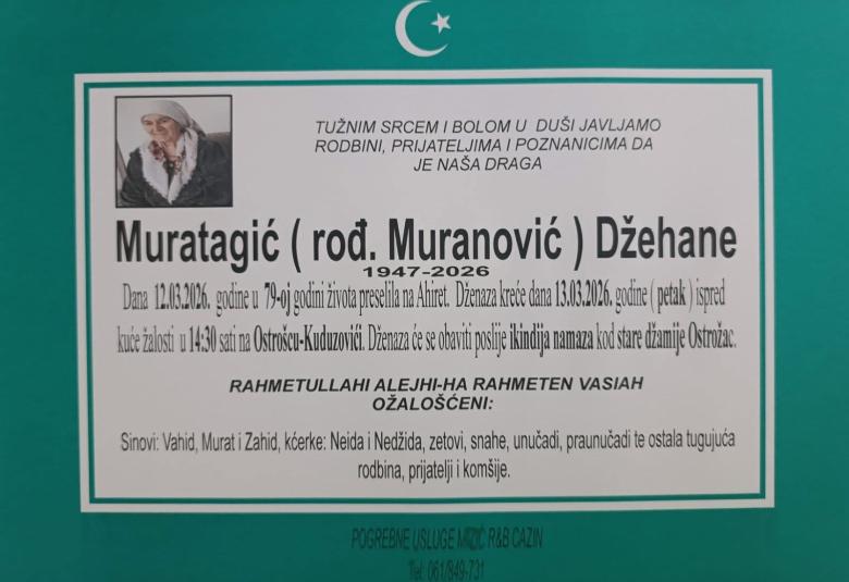 Muratagić (rođ. Muranović) Džehane