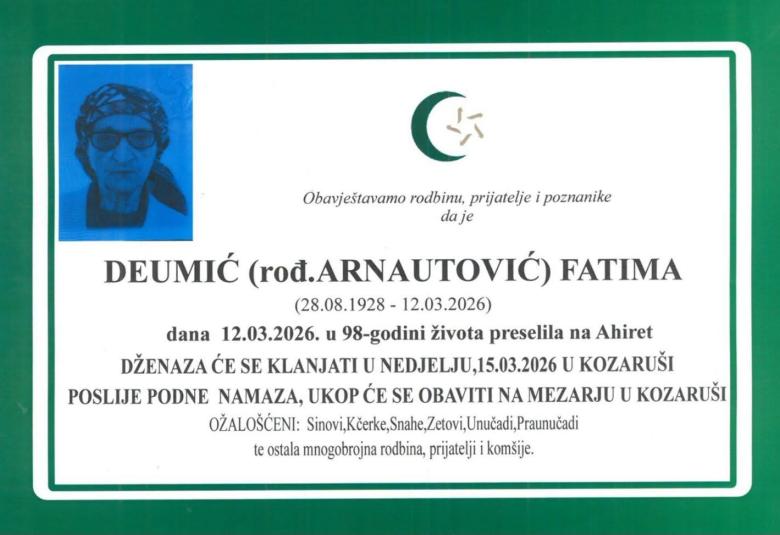 Deumić (rođ. Arnautović) Fatima