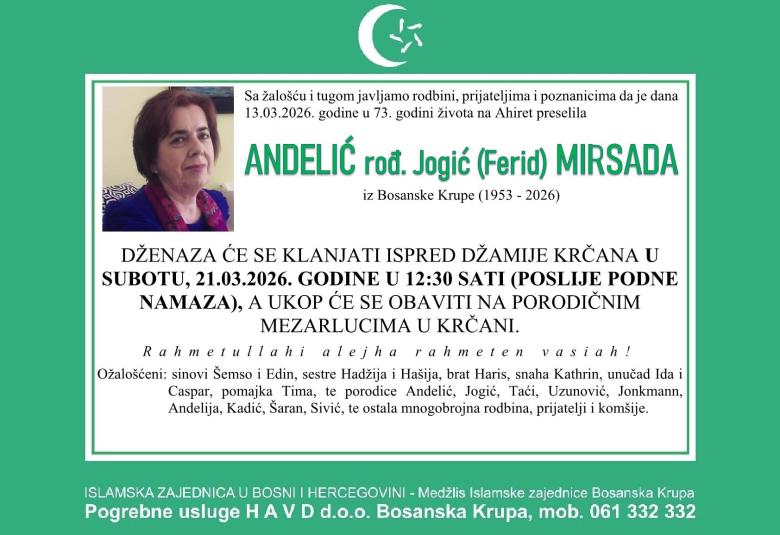 Anđelić rođ. Jogić (Ferid) Mirsada