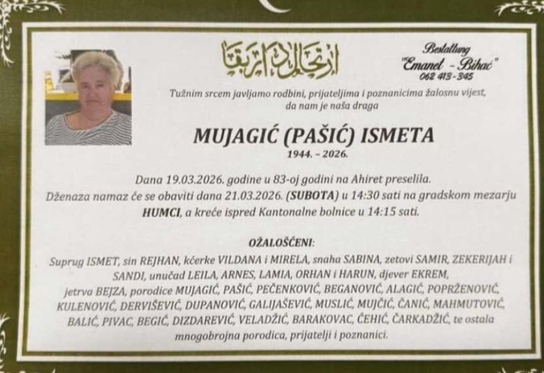 Mujagić (Pa&scaron;ić) Ismeta