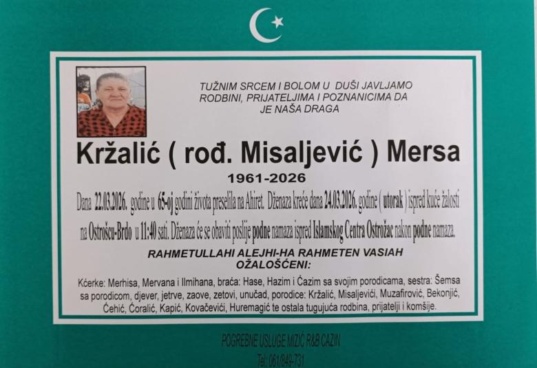 Kržalić (rođ. Misaljević) Mersa