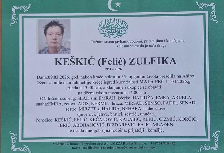 Ke&scaron;kić (Felić) Zulfika