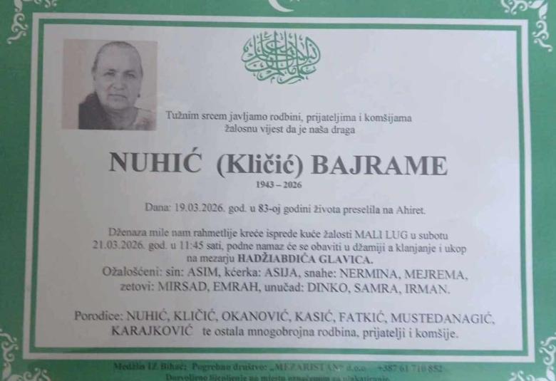 Nuhić (Kličić) Bajrame