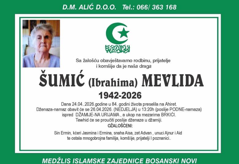 &Scaron;umić (Ibrahima) Mevlida