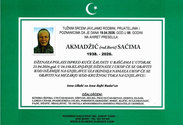 Akmadžić (rođ. Borić) Saćima