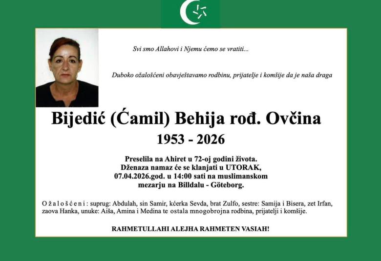 Bijedić (Ćamil) Behija rođ. Ovčina
