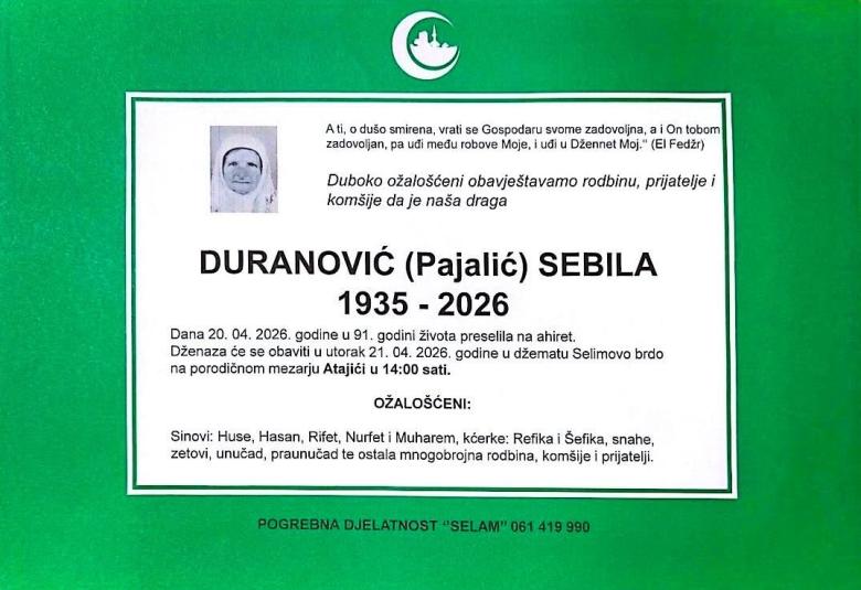Duranović (Pajalić) Sebila