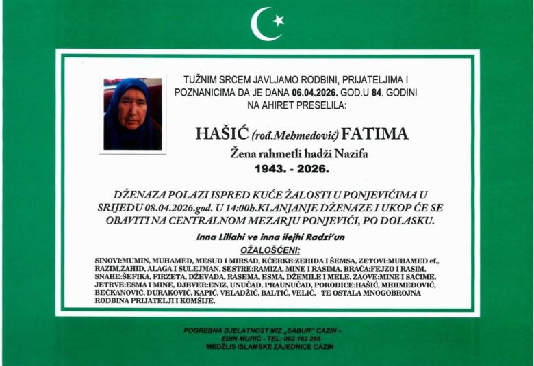 Ha&scaron;ić (rođ. Mehmedović) Fatima