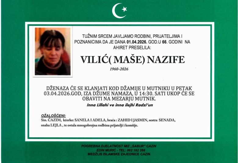Vilić (Ma&scaron;e) Nazife