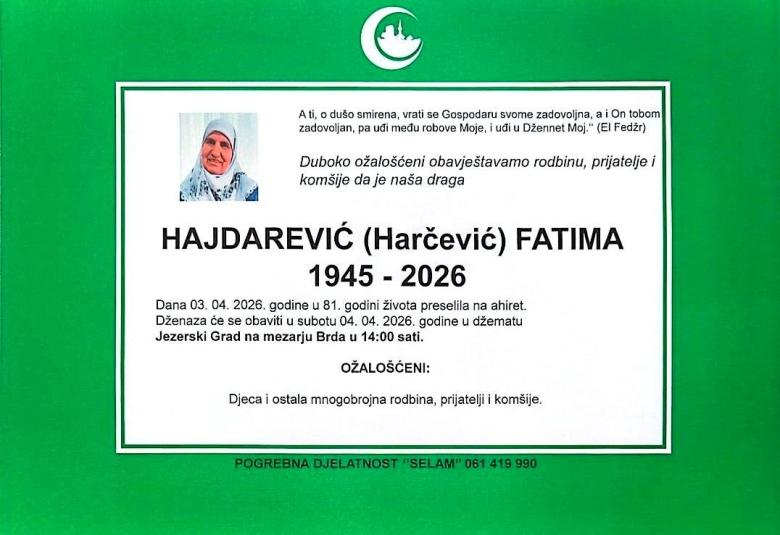 Hajdarević (Harčević) Fatima