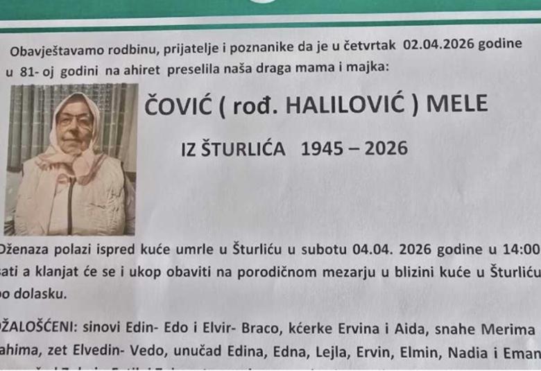 Čović (rođ. Halilović) Mele