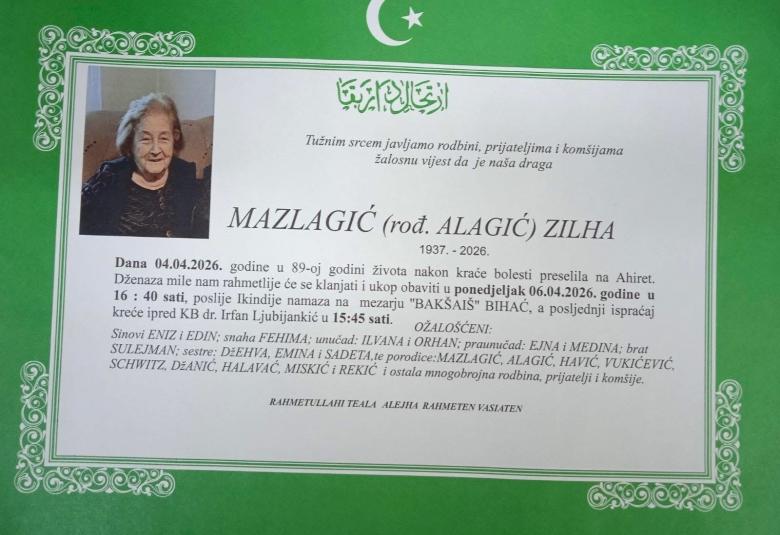 Mazlagić (rođ. Alagić) Zilha
