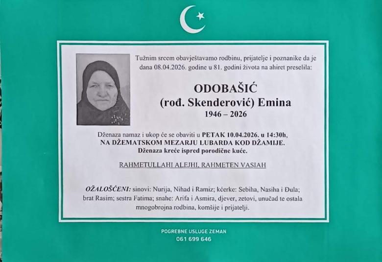 Odoba&scaron;ić (rođ. Skenderović) Emina