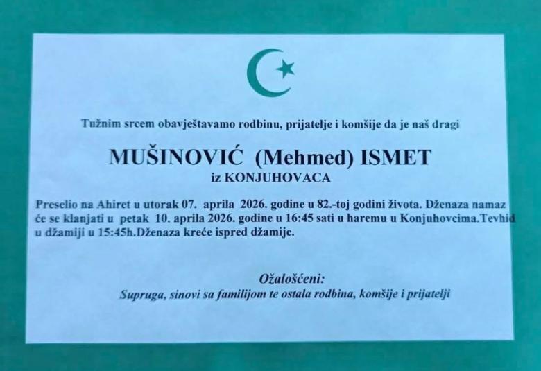 Mu&scaron;inović (Mehmed) Ismet