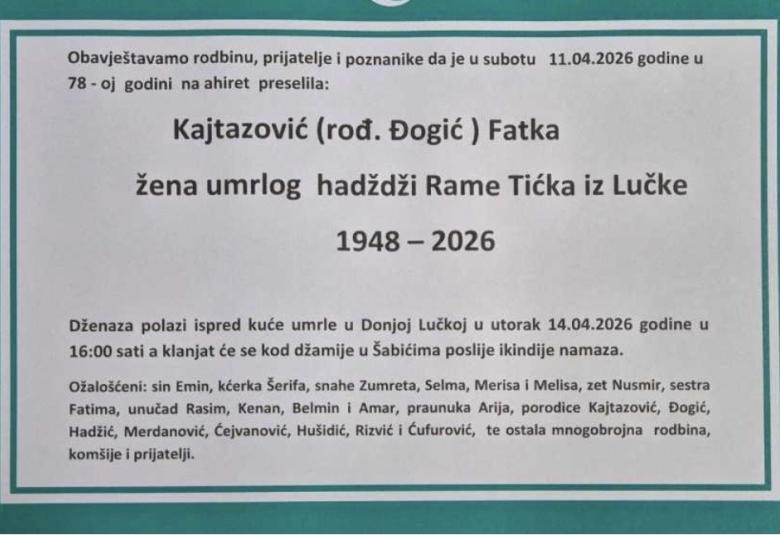 Kajtazović (rođ. Đogić) Fatka