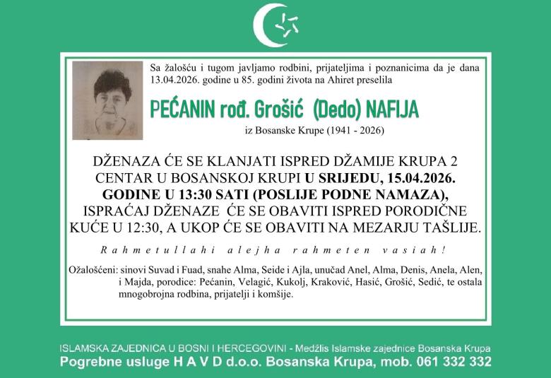 Pećanin rođ. Gro&scaron;ić (Dedo) Nafija