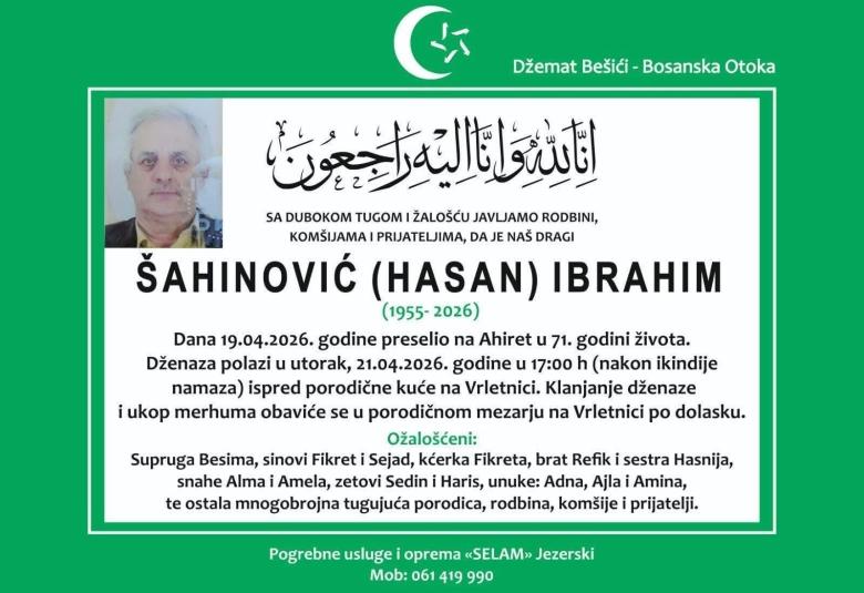 &Scaron;ahinović (Hasan) Ibrahim