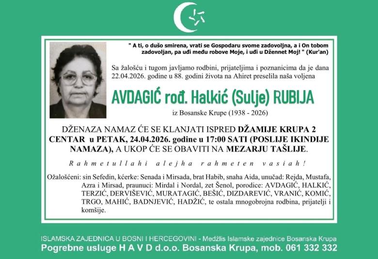 Avdagić, rođ. Halkić (Sulje), Rubijao