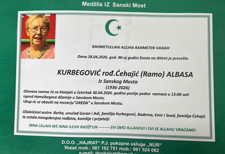 Kurbegović, rođ. Ćehajić (Ramo) Albasa