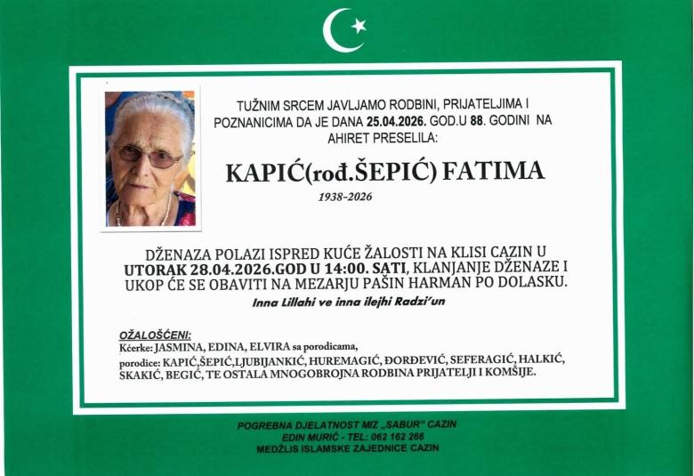 Kapić (rođ. &Scaron;epić) Fatima