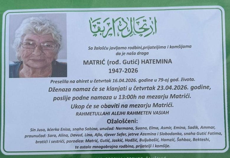 Matrić (rođ. Gutić) Hatemina