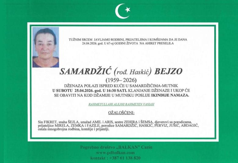 Samardžić (rođ. Haskić) Bejzo