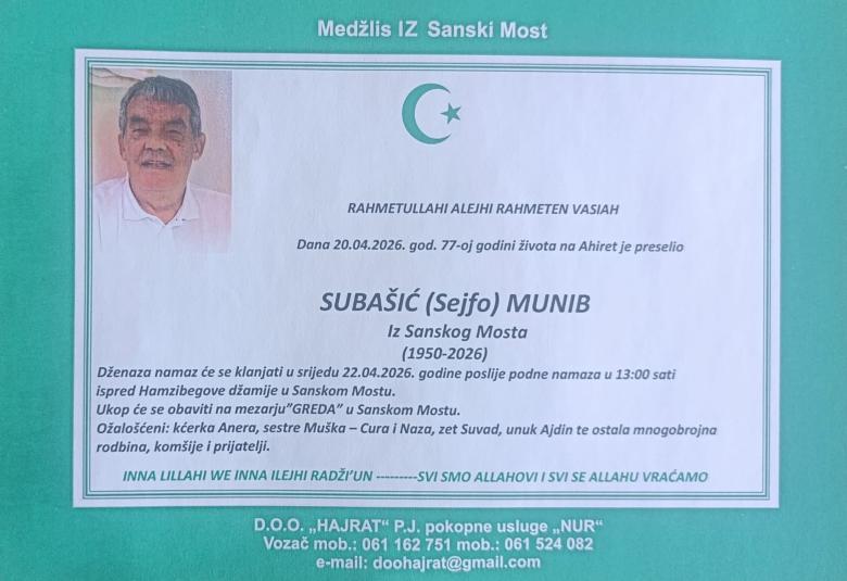 Suba&scaron;ić (Sejfo) Munib
