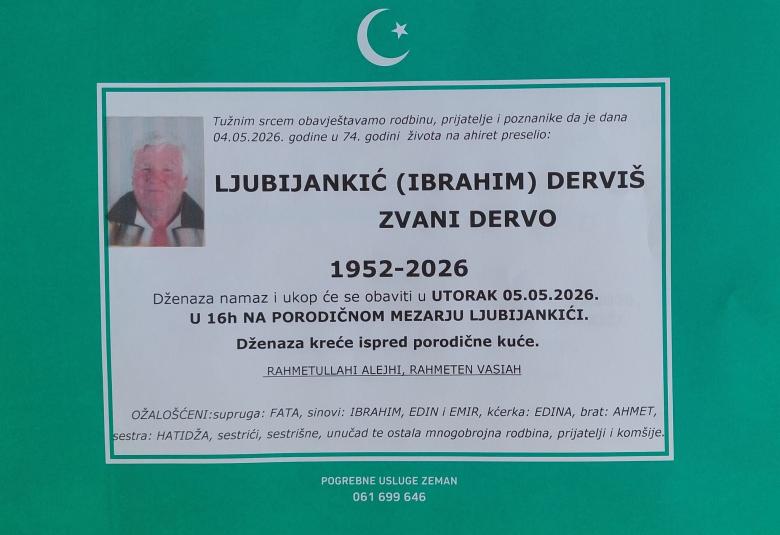 Ljubijankić (Ibrahim) Dervi&scaron;, zvani Dervo