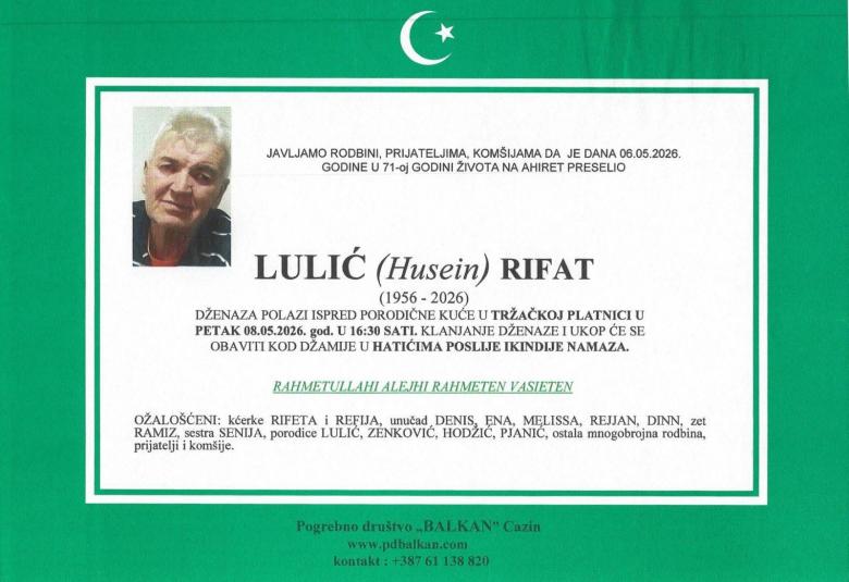Lulić (Husein) Rifat