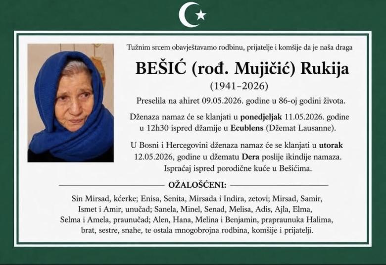 Be&scaron;ić (rođ. Mujičić) Rukija