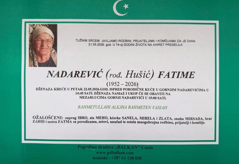 Nadarević (rođ. Hu&scaron;ić) Fatime
