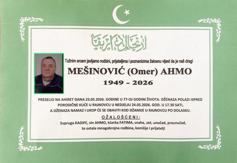 Me&scaron;inović (Omer) Ahmo