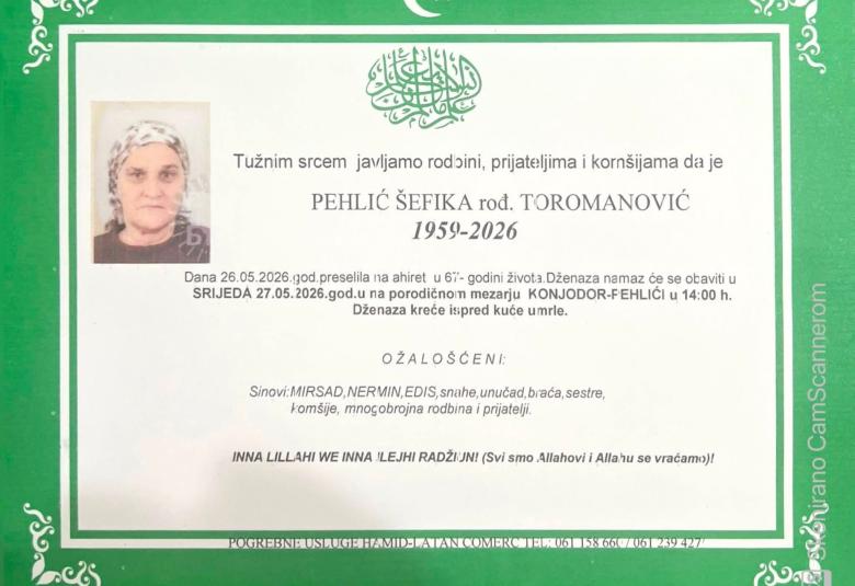 Pehlić &Scaron;efika, rođ. Toromanović