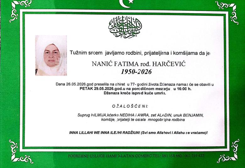 Nanić Fatima, rođ. Harčević