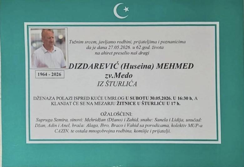 Dizdarević (Huseina) Mehmed zv. Medo
