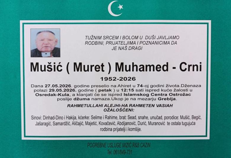 Mu&scaron;ić (Muret) Muhamed &ndash; Crni