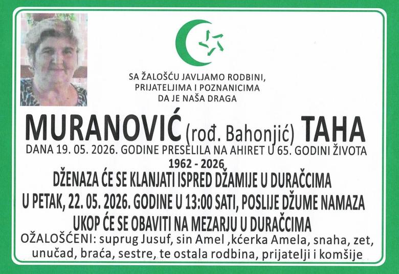 Muranović (rođ. Bahonjić) Taha