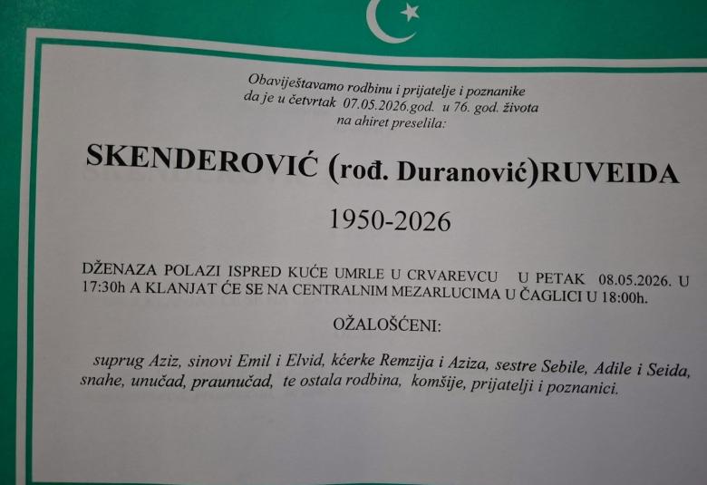 Skenderović (rođ. Đuranović) Ruveida