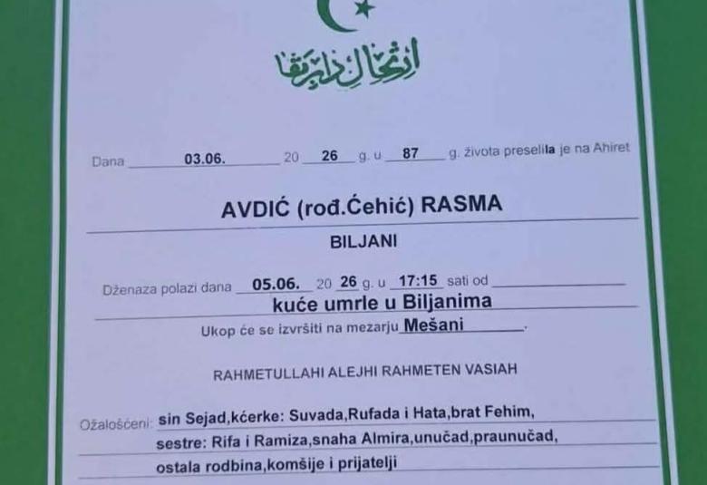 Avdić (rođ. Čehić) Rasma